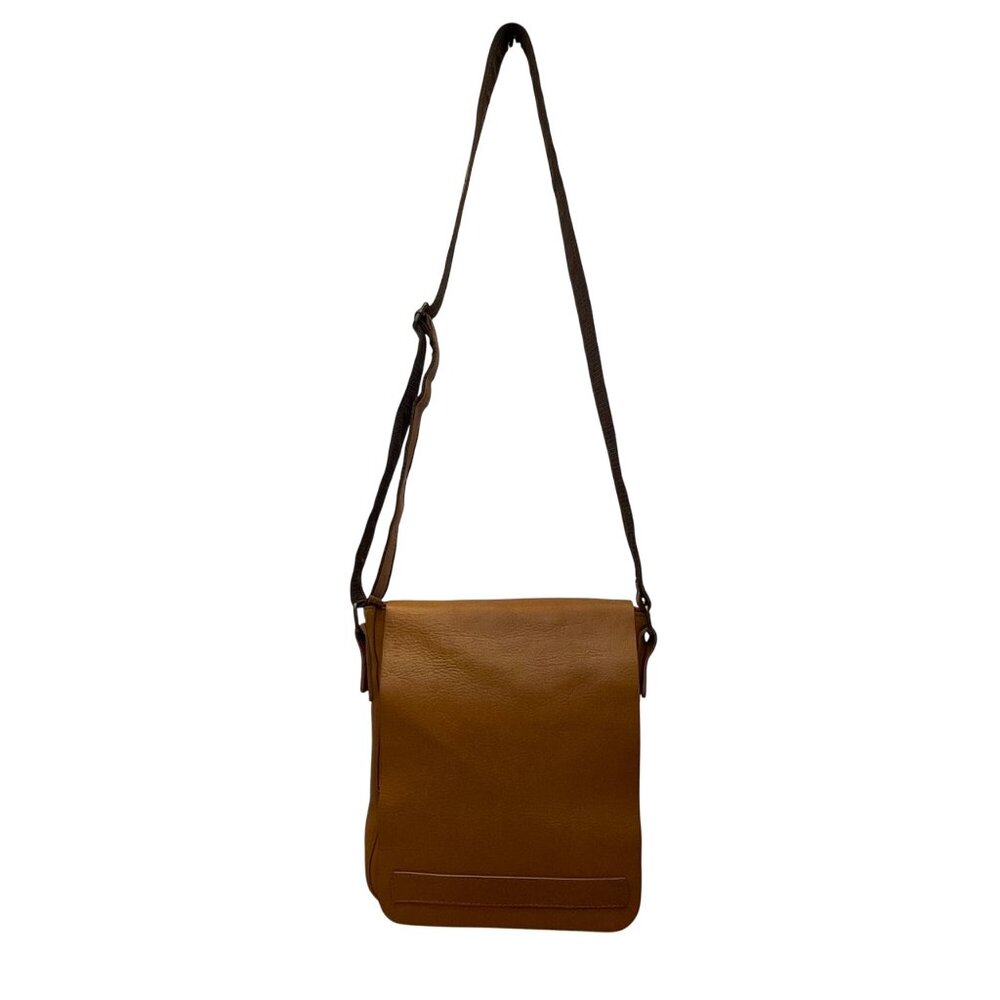 Latico Unisex Brown Leather Adjustable Strap Spacious Interior Crossbody Bag - Picture 1 of 11
